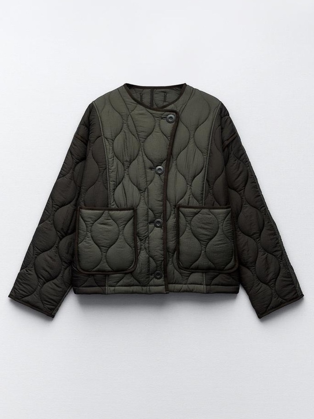 ZARA | Water Repellent Jacket (Dark Khaki /Olive Green)